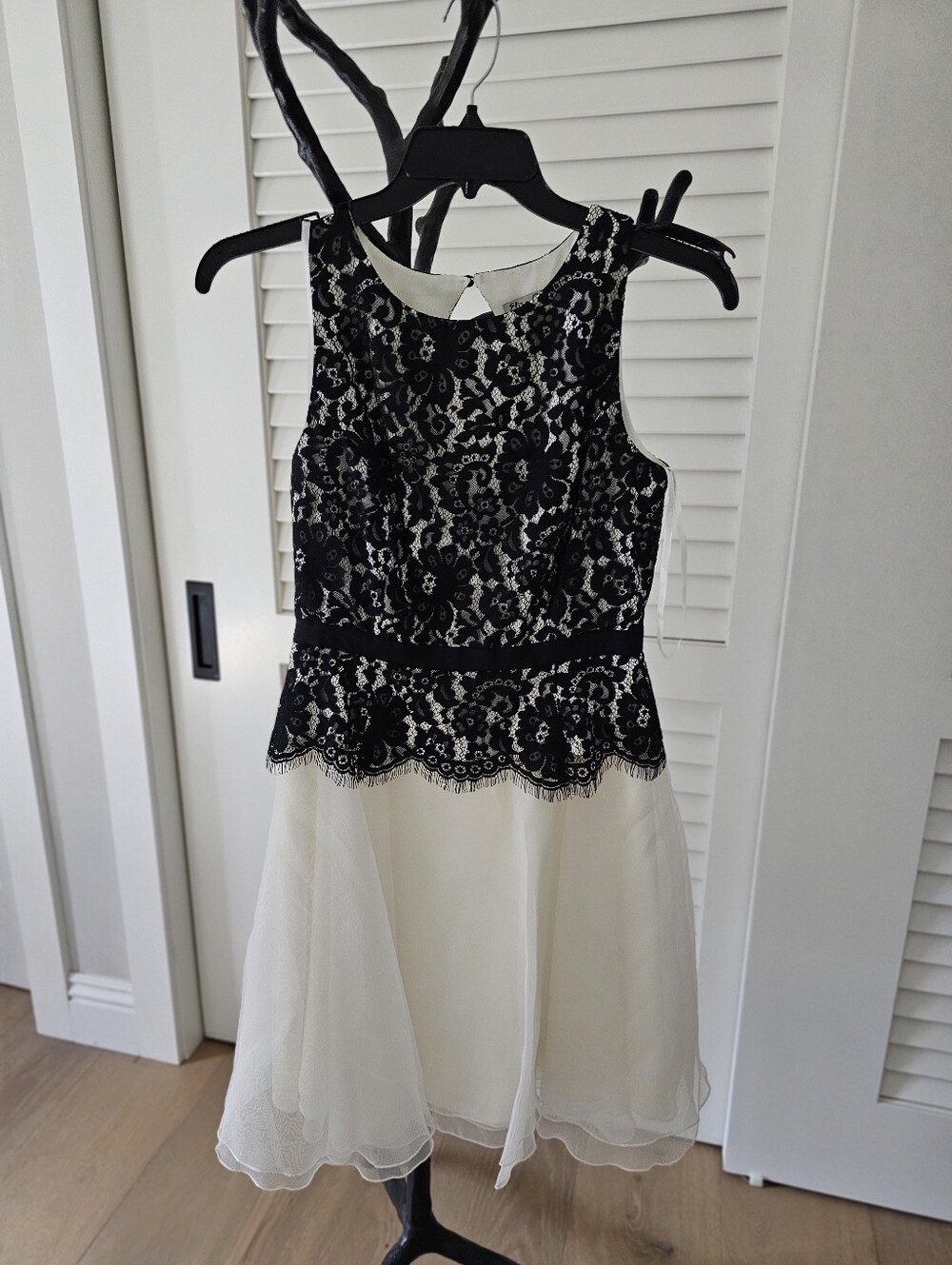 Eliza J Lace Dress Black And Ivory